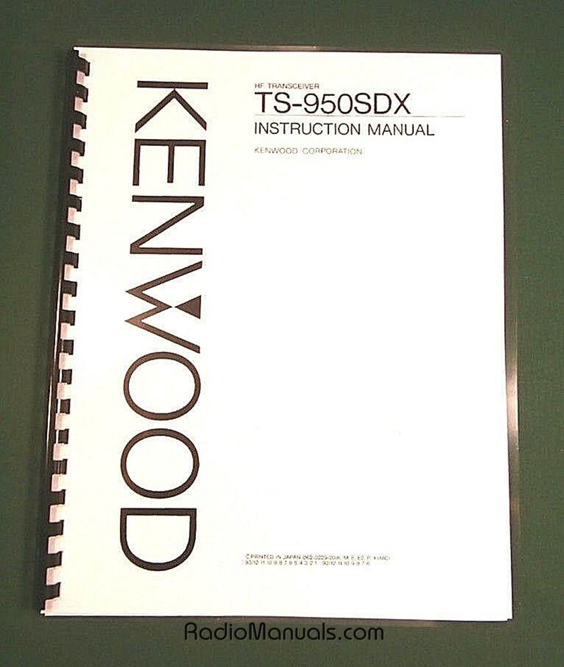Kenwood TS-950SDX Instruction Manual